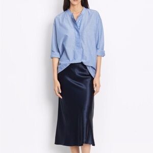 Vince Navy Midi Skirt